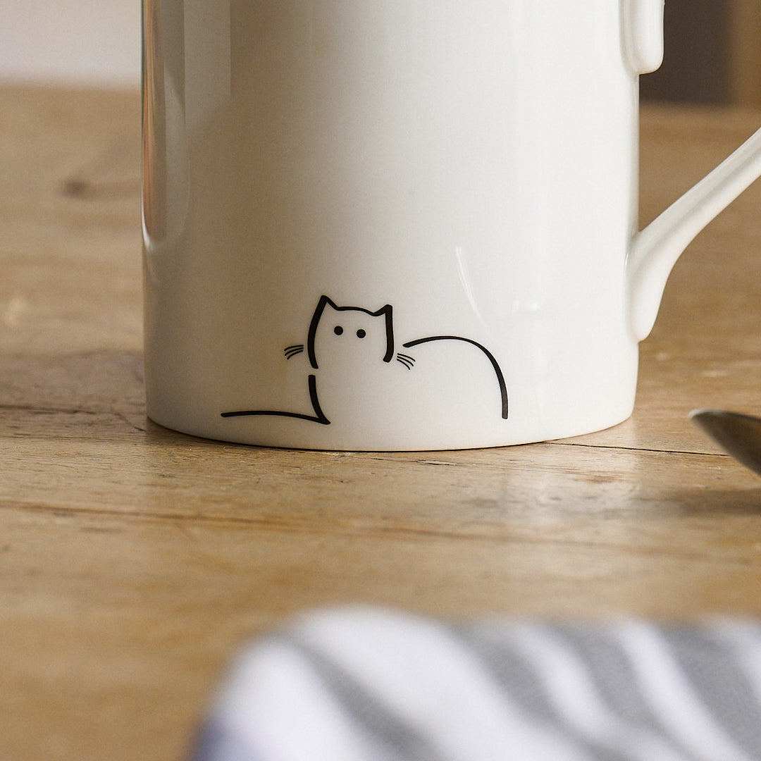 Cat Companions Mugs, Set of Four