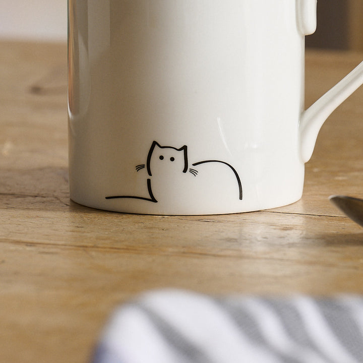 Cat Companions Mugs, Set of Four