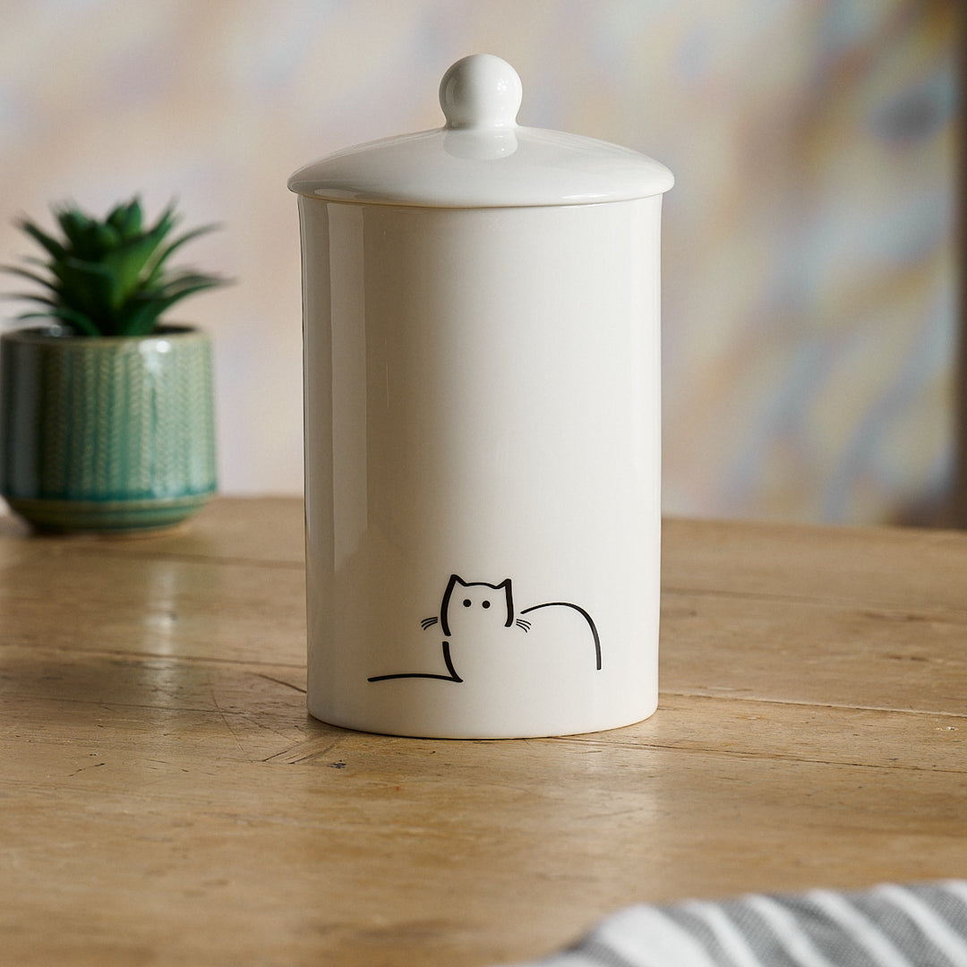 Loafing Cat Storage Jar