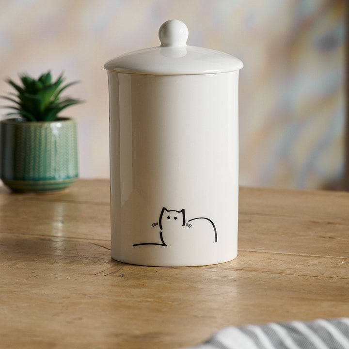 Loafing Cat Storage Jar