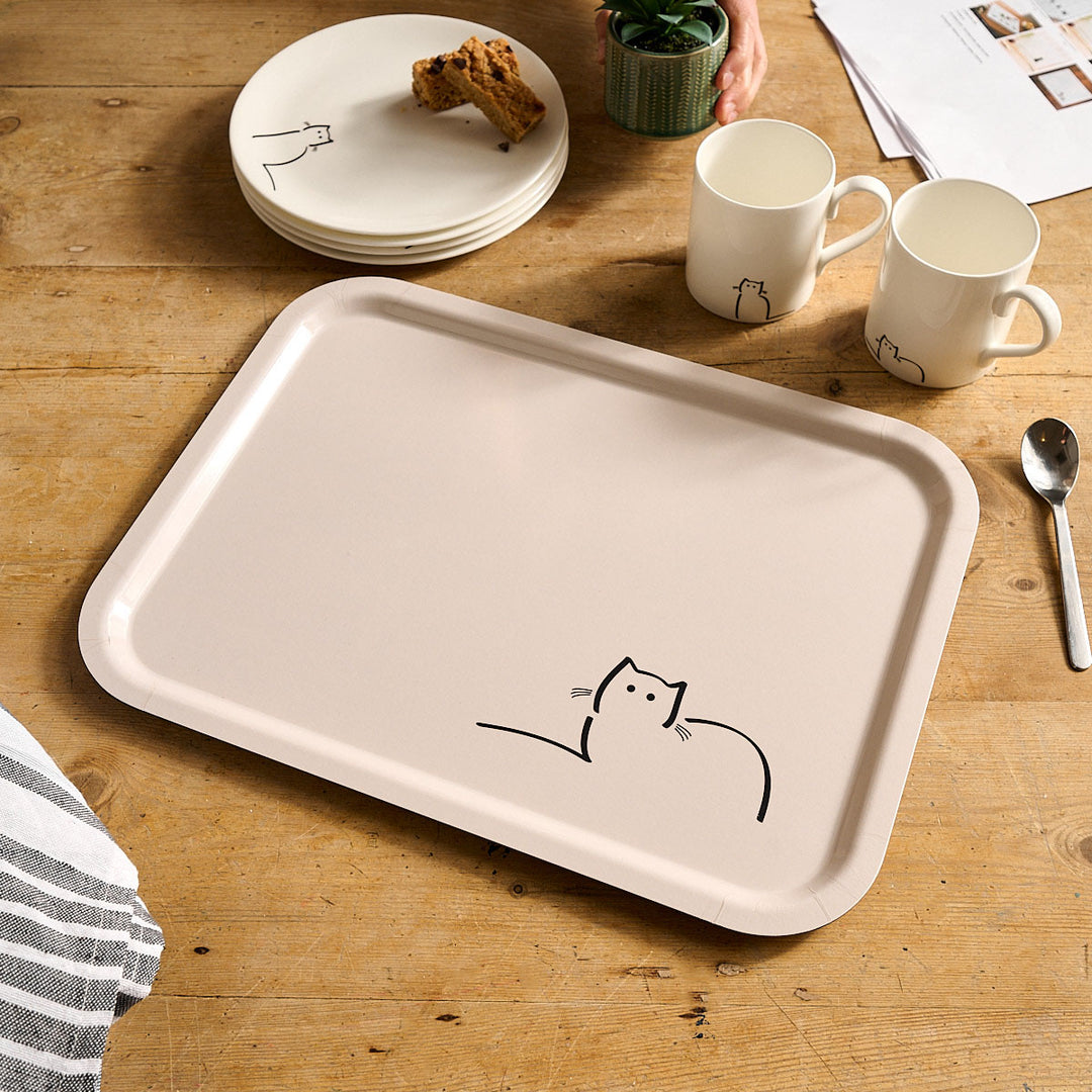 Loafing Cat Tray 40cm x 30cm