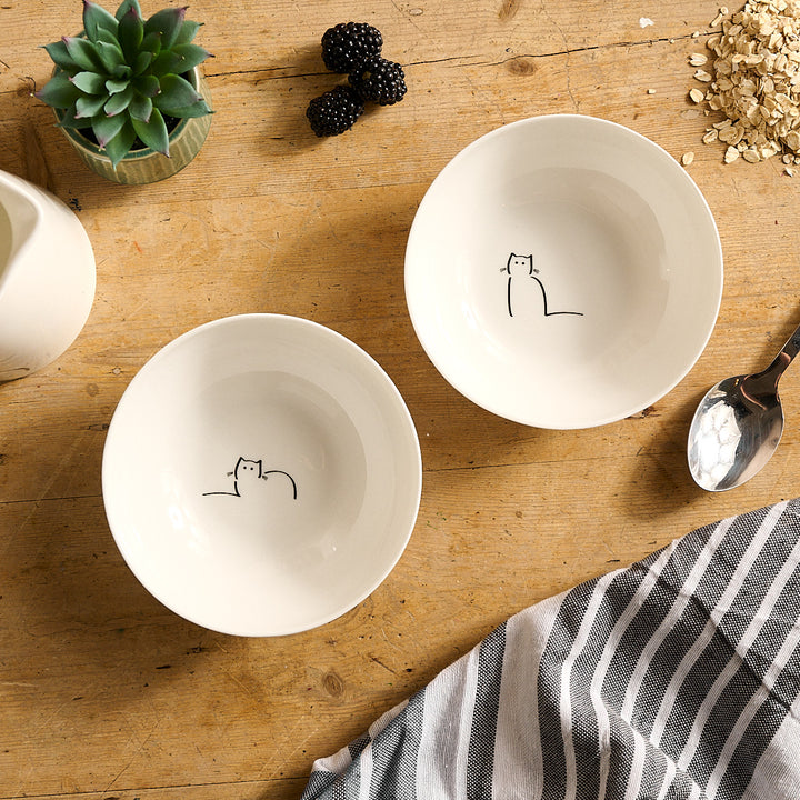 Loafing Cat Cereal Bowl