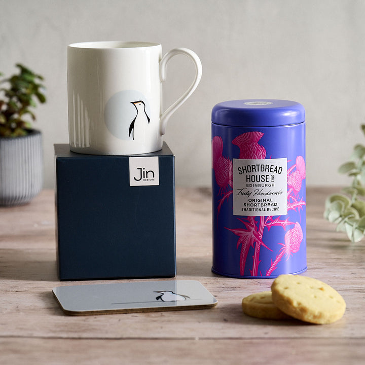 Penguin Mug, Coaster and Shortbread Gift Set