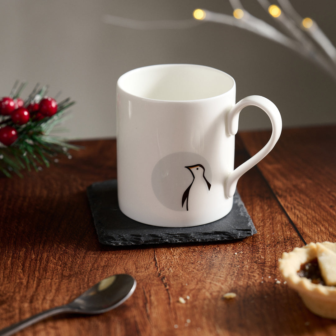 Penguin Mug, Coaster and Shortbread Gift Set