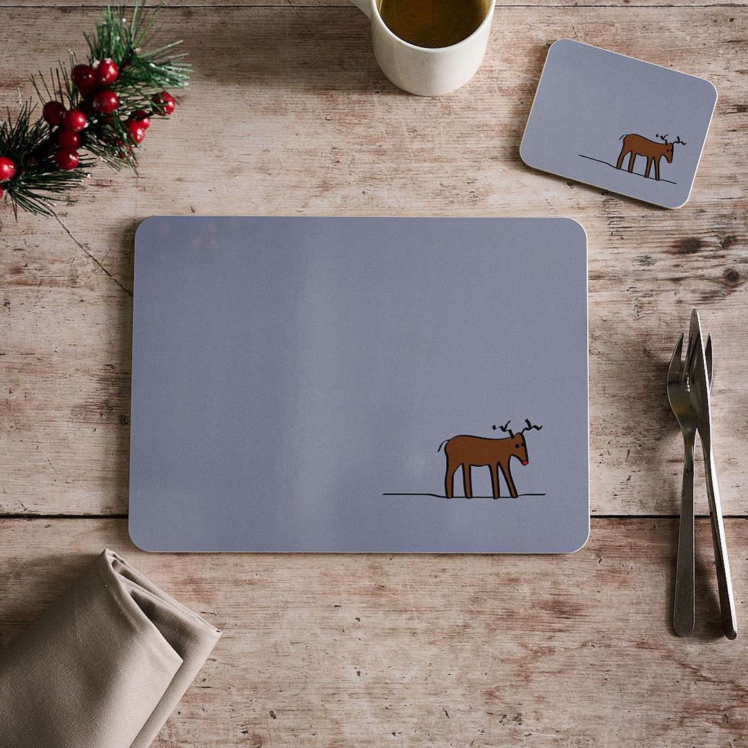 Winter Collection Placemats, Mixed Set of Four
