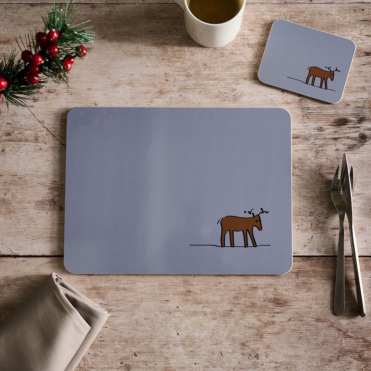 Winter Collection Placemats, Mixed Set of Four