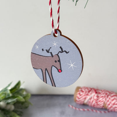 Reindeer Wooden Christmas Decoration