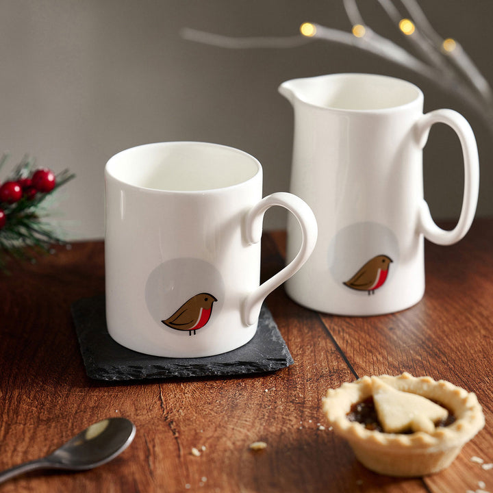 Robin in the Window Mug and Jug
