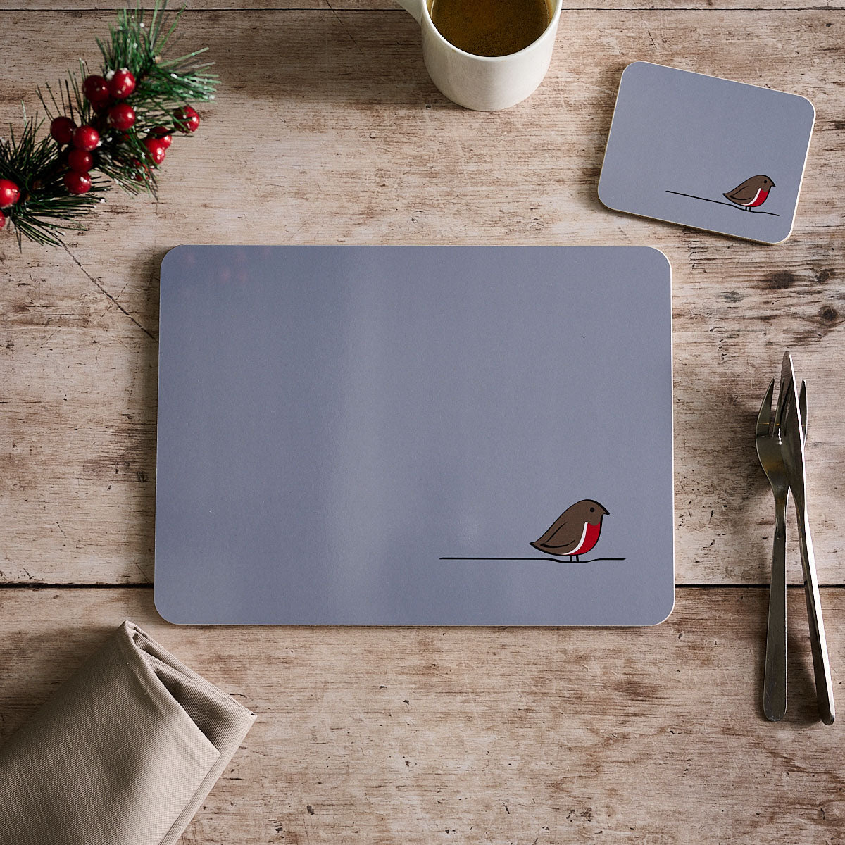 Winter Collection Placemats, Mixed Set of Four