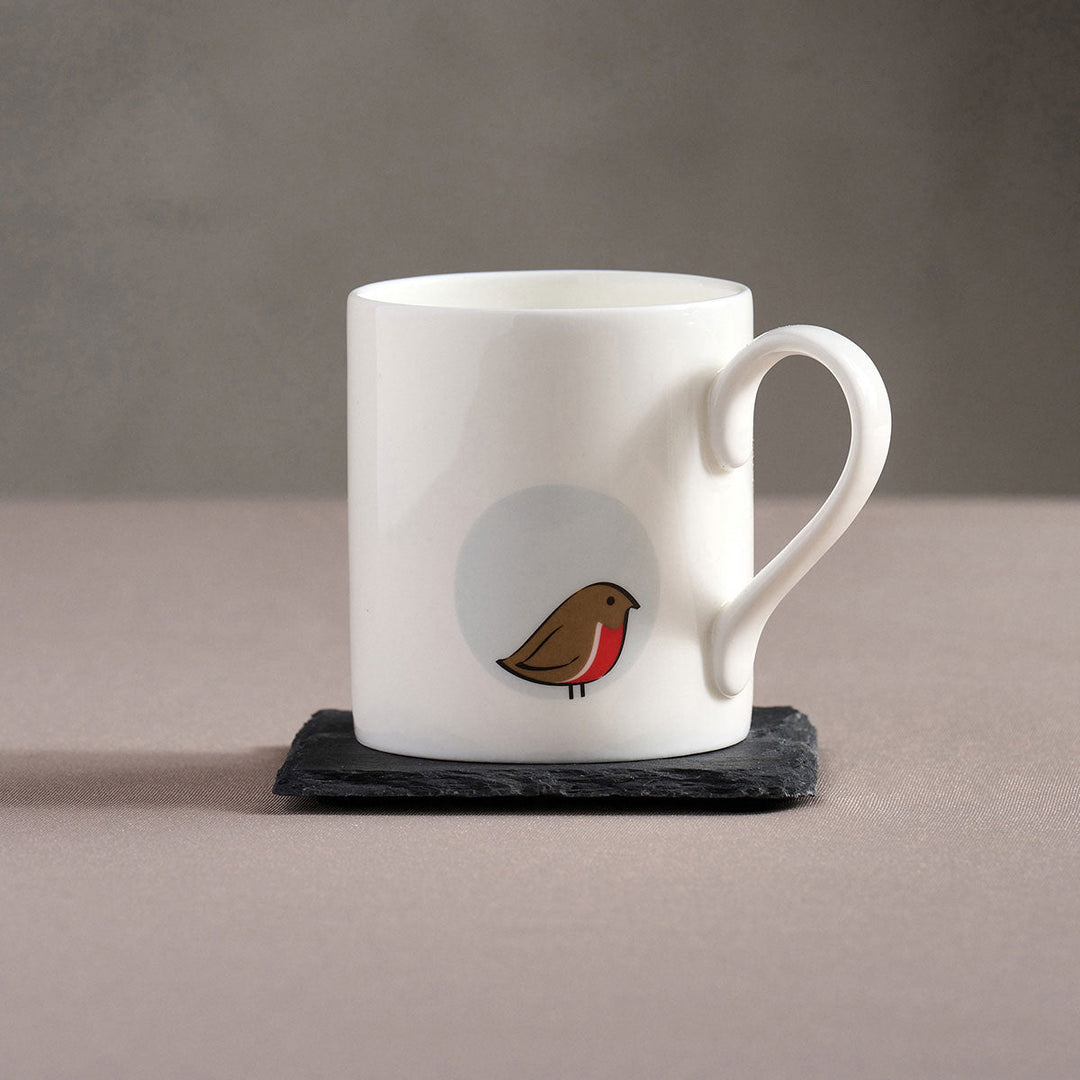 Robin Mug and Hedgehog Mini Tray Set