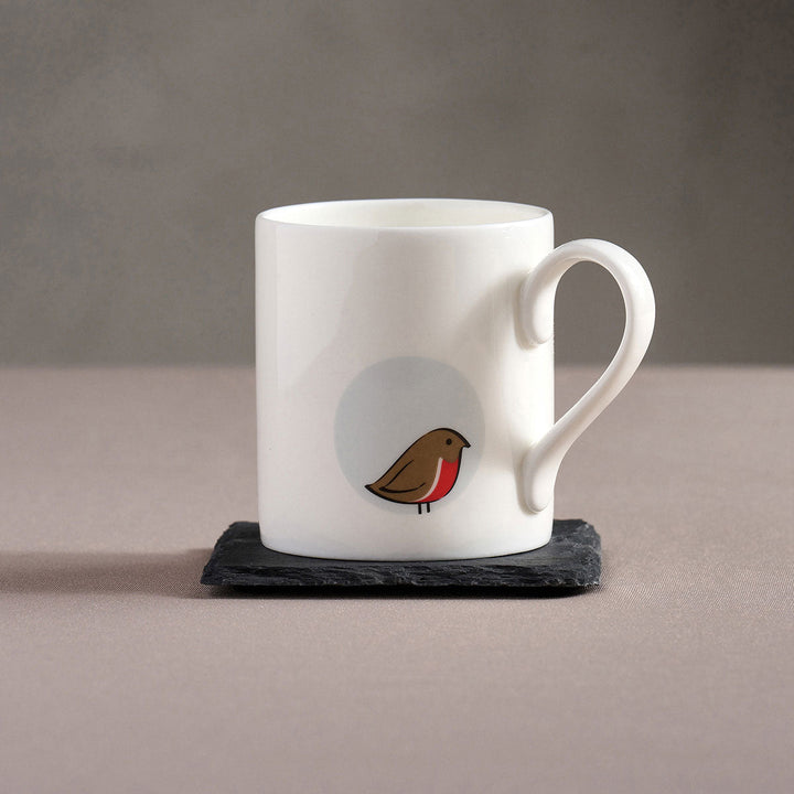 Robin Mug and Hedgehog Mini Tray Set