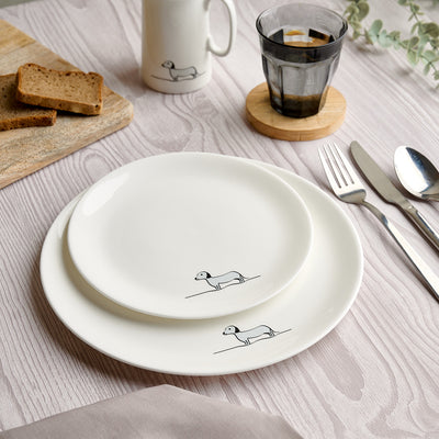 Sausage Dog Side Plate with Dinner Plate