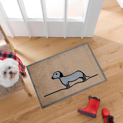 Sausage Dog Doormat with Doggie