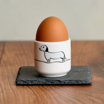 Sausage Dog Egg Cup with egg