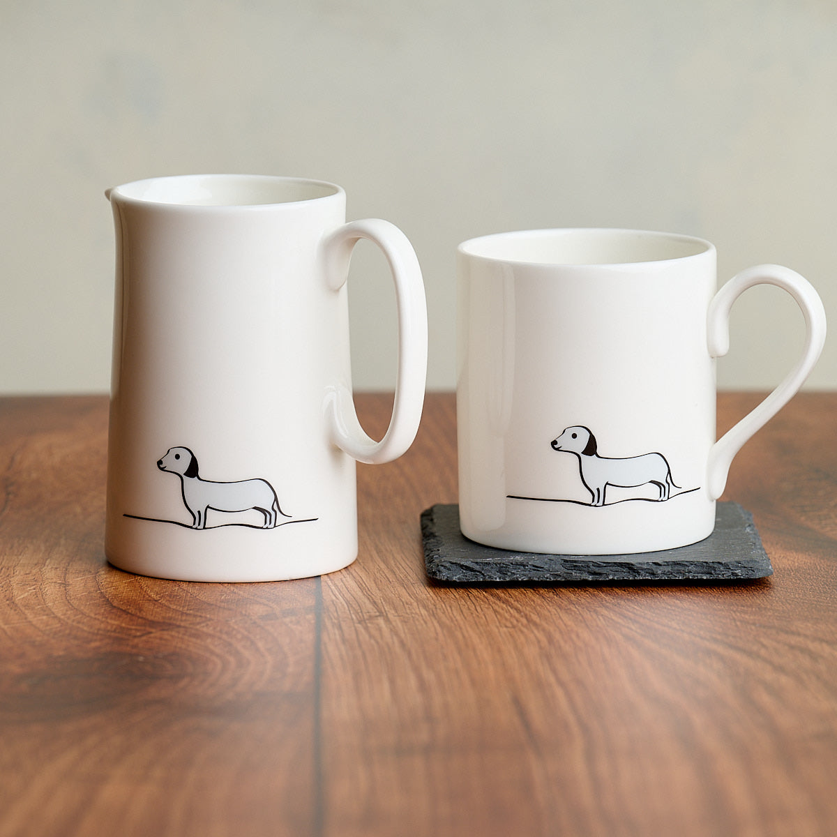 Sausage Dog Half Pint Jug 330ml with Mug