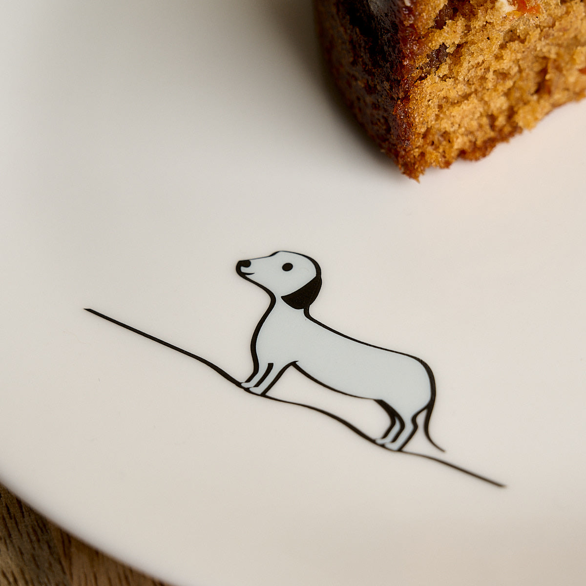 Sausage Dog Dinner Plate close up