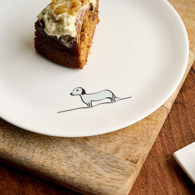 Sausage Dog Side Plate close up