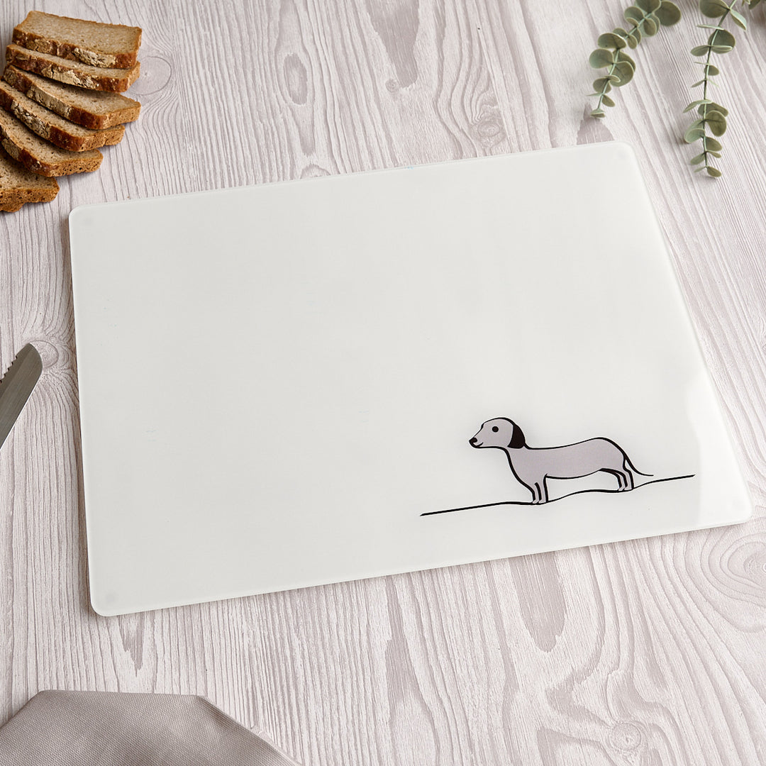 Sausage Dog Worktop Saver on table