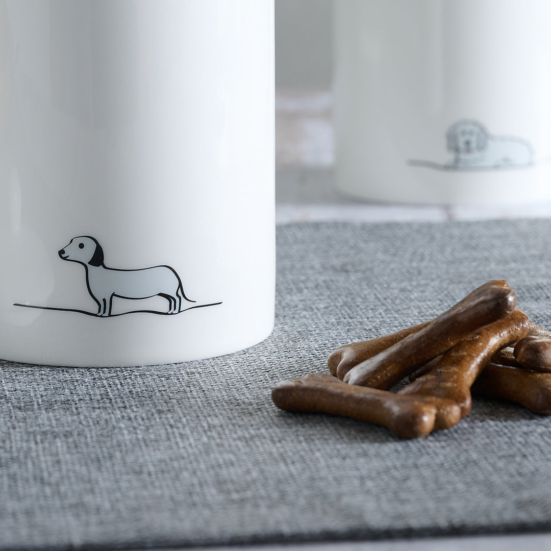 Sausage Dog Storage Jar close up