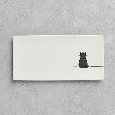 Sitting Cat Large Serving Tray