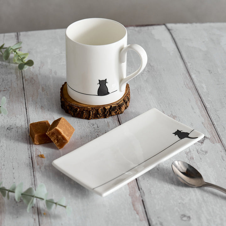 Cat Lover Mug and Mini Tray Set