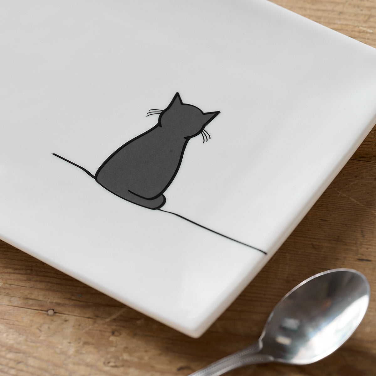 Sitting Cat Serving Tray close up
