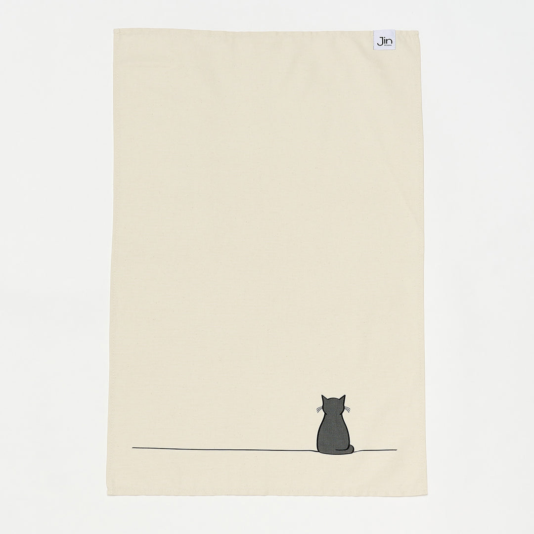 Sitting Cat Tea Towel