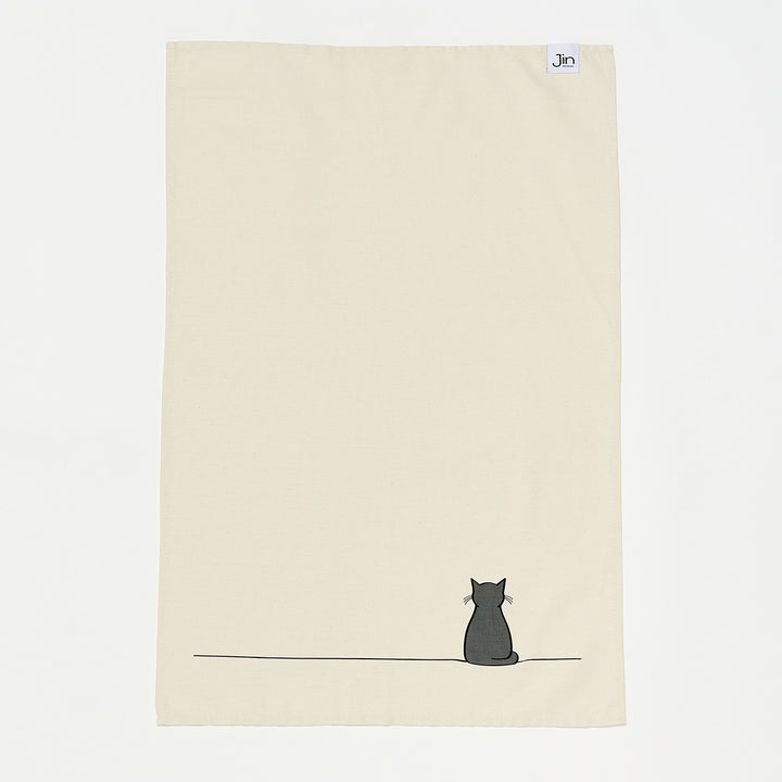 Sitting Cat Tea Towel