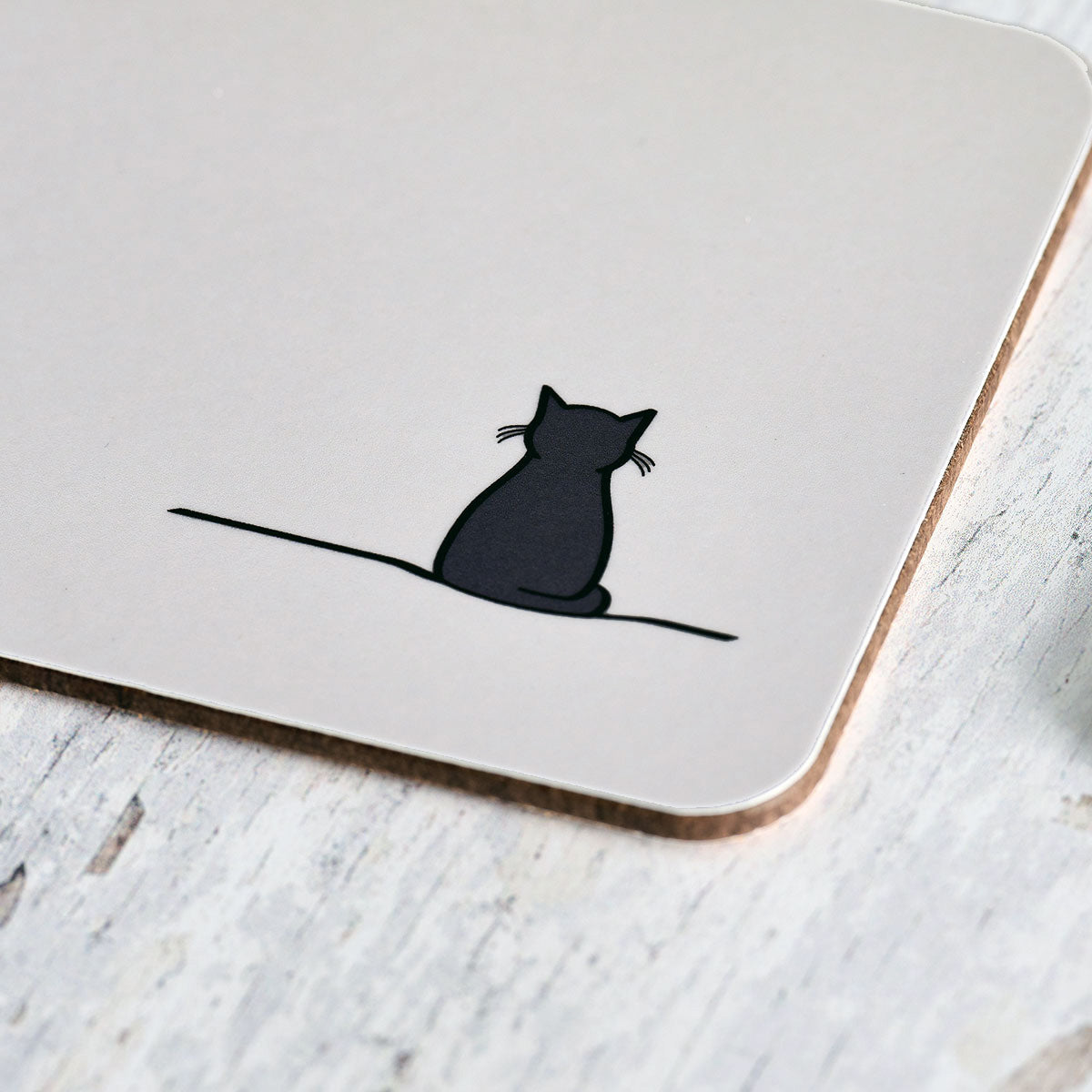 Sitting Cat Coaster close up