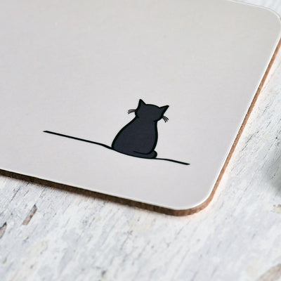 Sitting Cat Coaster close up