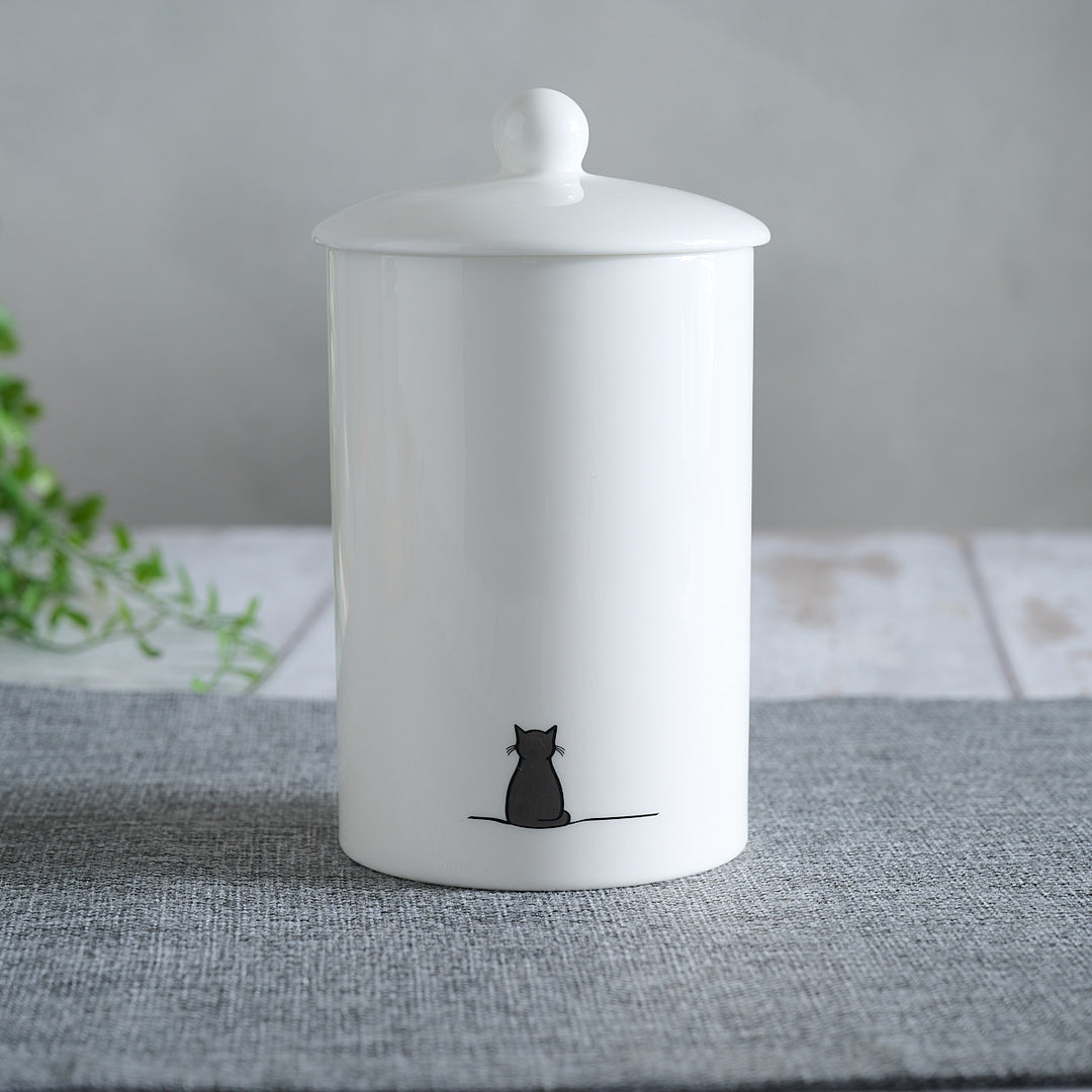 Sitting Cat Storage Jar