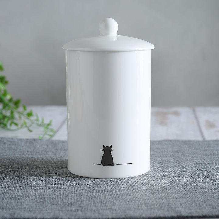 Sitting Cat Storage Jar