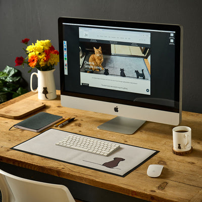 Sitting Dog Desk Mat