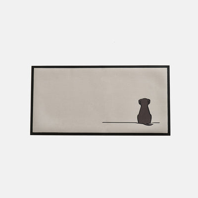 Sitting Dog Desk Mat