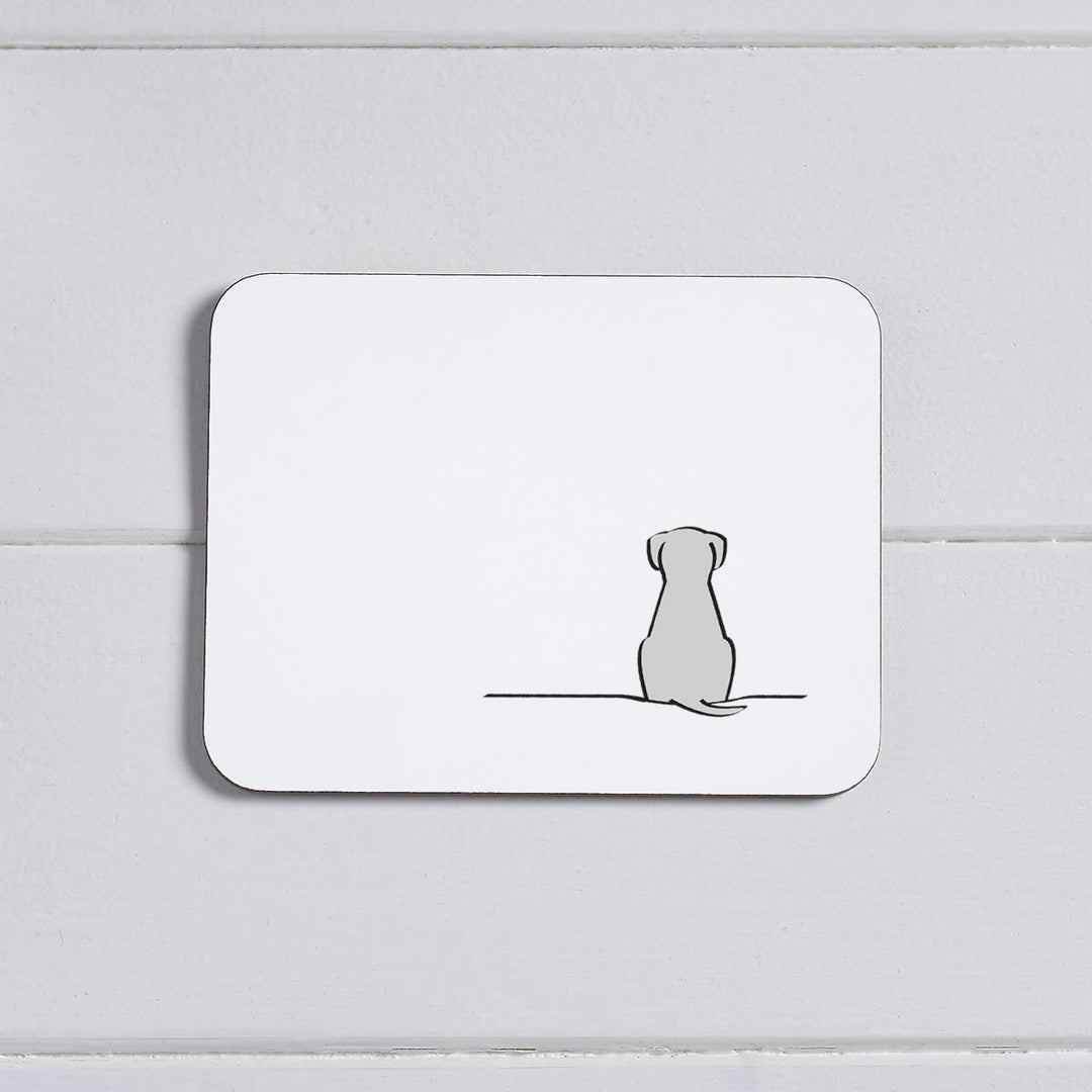Sitting Dog Coaster - Light Grey Edition