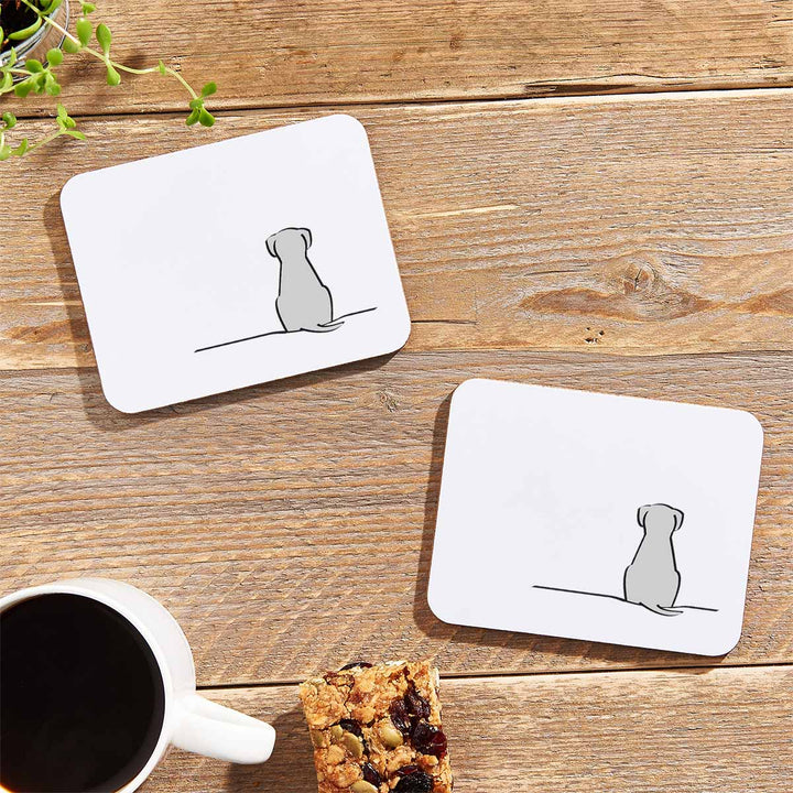 Sitting Dog Coaster - Light Grey Edition