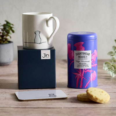 Dog Lover Mug,Coaster and Shortbread Gift Set