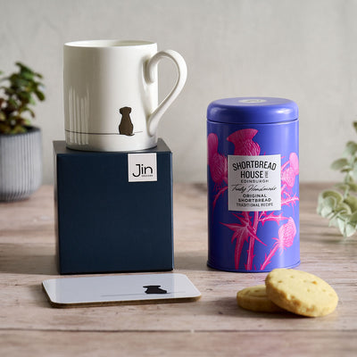 Dog Lover Mug,Coaster and Shortbread Gift Set