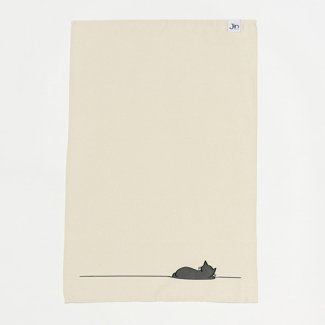 Sleeping Cat Tea Towel
