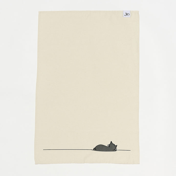 Sleeping Cat Tea Towel