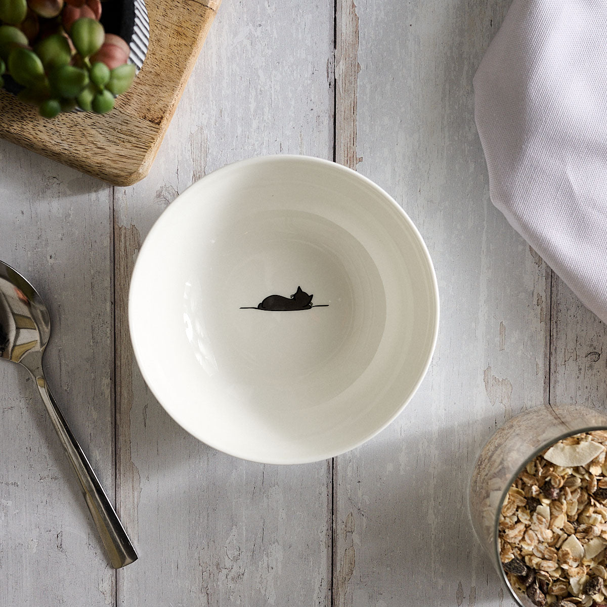 Sleeping Cat Cereal Bowl
