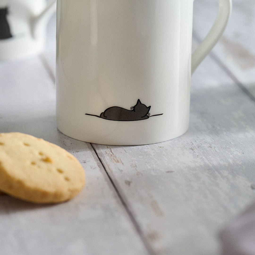 Sleeping Cat Mug close up