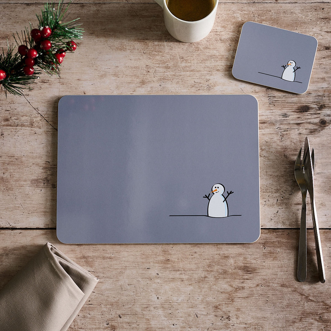 Winter Collection Placemats, Mixed Set of Four