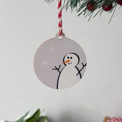 Snowman Wooden Christmas Decoration