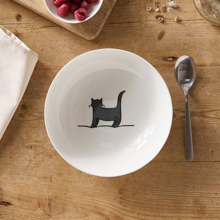 Standing Cat Pasta Bowl