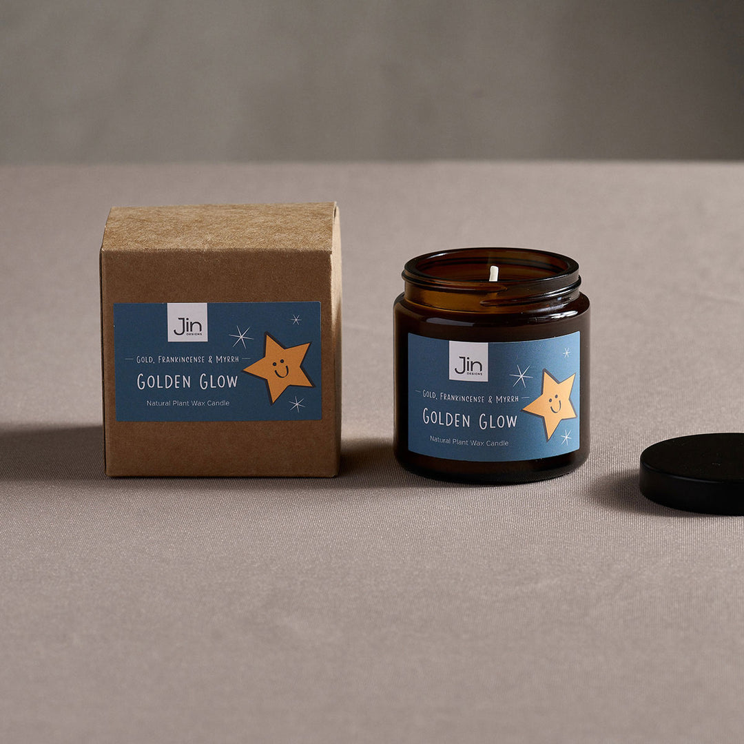 Star Candle - Gold, Frankincense &amp; Myrrh - with gift box