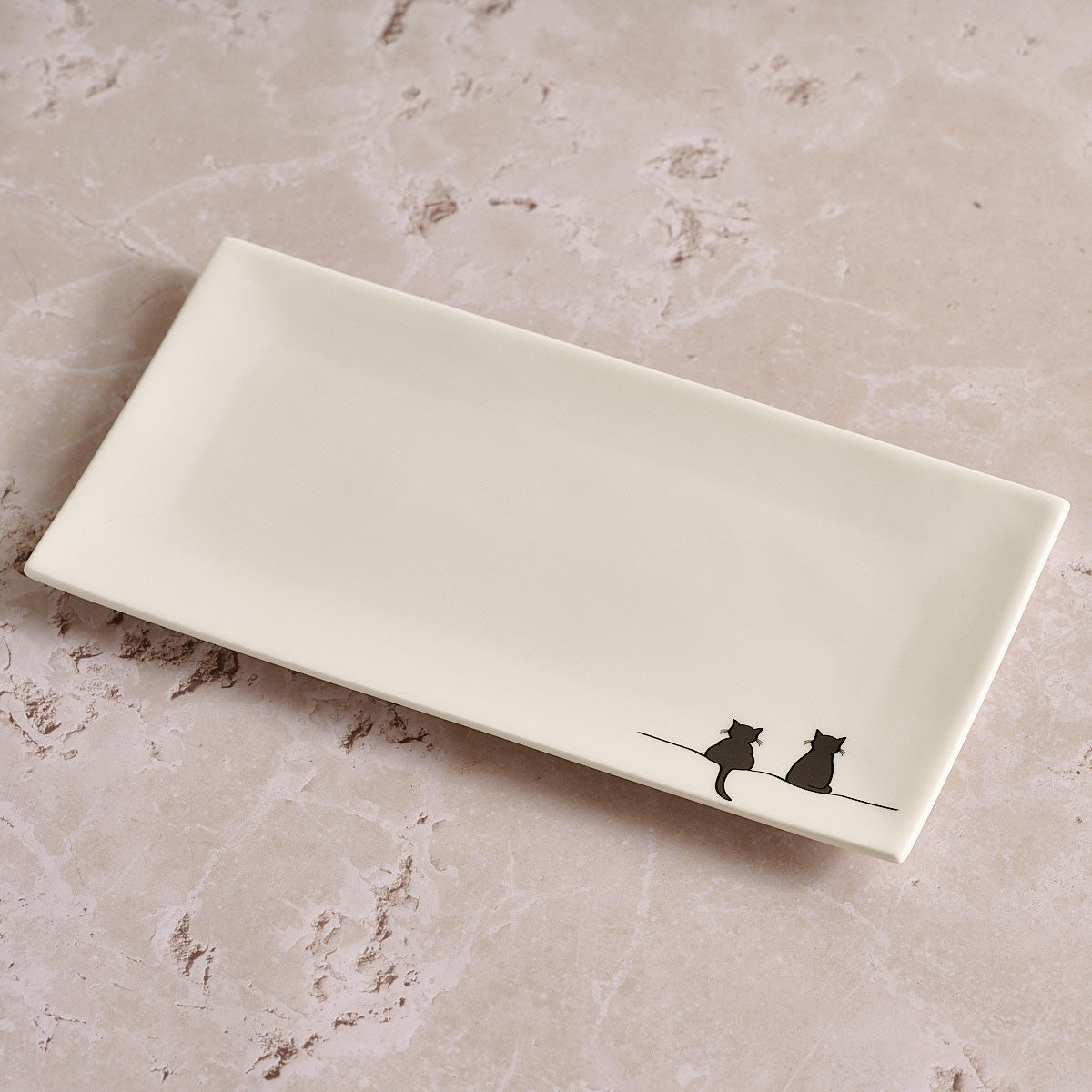 Two Cats Together Large Serving Tray Limited Edition