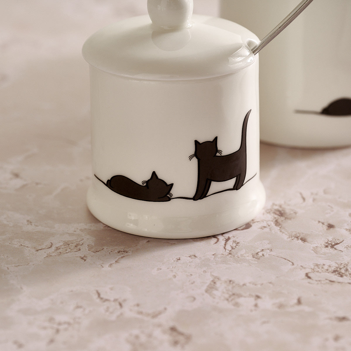 Two More Cats Together Jam Pot, Limited Edition