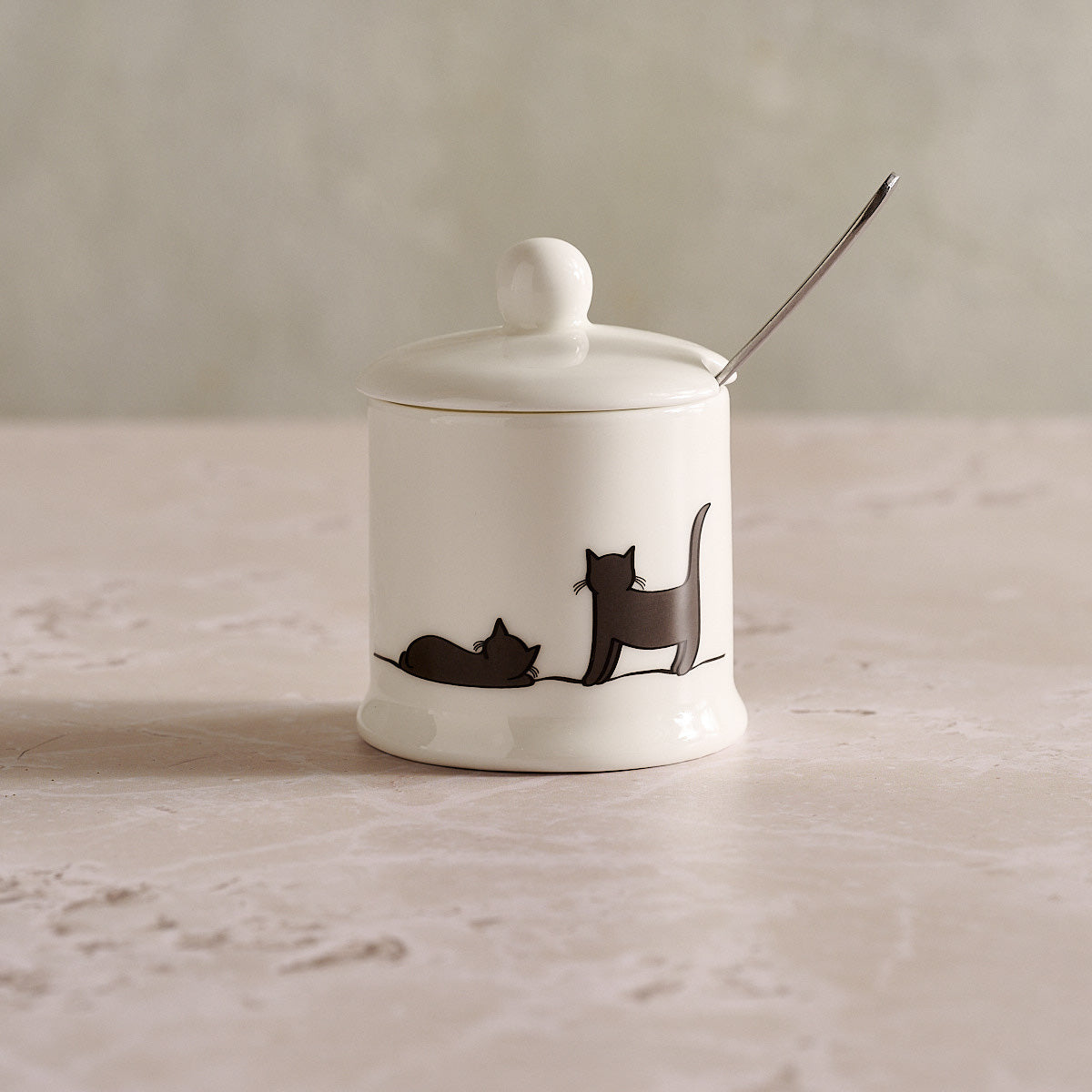 Two More Cats Together Jam Pot, Limited Edition
