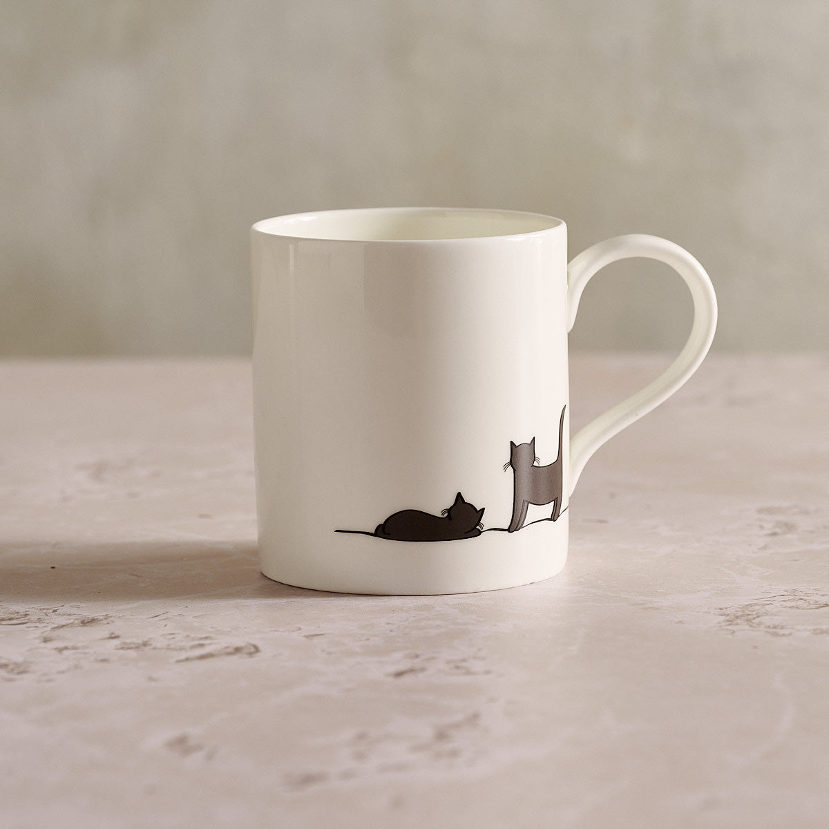 Two Cats Together Mugs, Mixed Set of Two, Limited Edition
